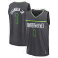 tocy M.Timberwolves #1 Terrence Shannon Jr. Anthracite Fast Break Replica Stitched Jerseys - Statement Edition
