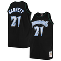tocy M.Timberwolves #21 Kevin Garnett Mitchell & Ness Black 1997-1998 Big & Tall Hardwood Classics Swingman Stitched Jerseys