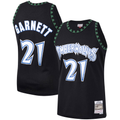 tocy M.Timberwolves #21 Kevin Garnett Mitchell & Ness Black Hardwood Classics Swingman Stitched Jerseys