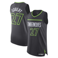 tocy M.Timberwolves #27 Rudy Gobert Jordan Brand Anthracite Authentic Stitched Jerseys- Statement Edition
