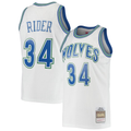 tocy M.Timberwolves #34 Isaiah Rider Mitchell & Ness White 1995-1996 Hardwood Classics Swingman Stitched Jerseys