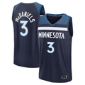 tocy M.Timberwolves #3 Jaden McDaniels Navy Fast Break Replica Stitched Jerseys - Icon Edition