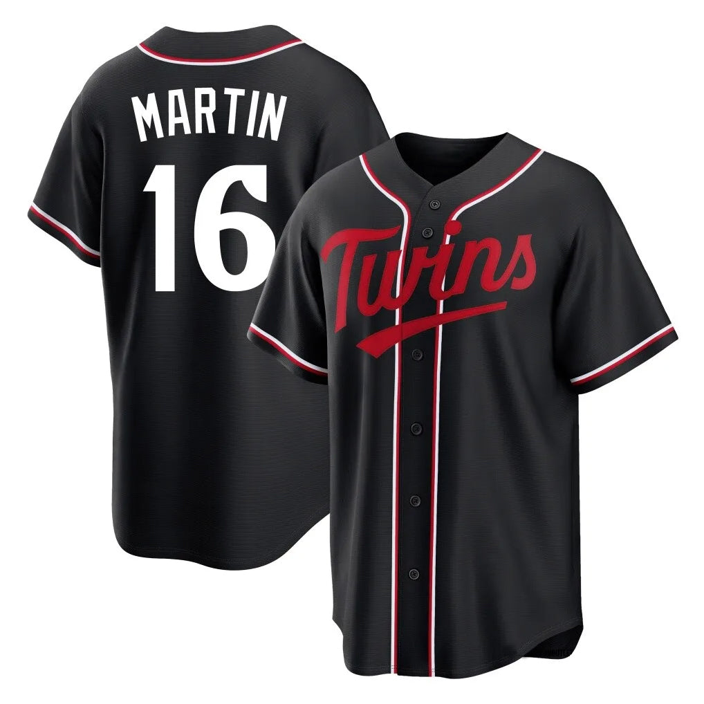 tocy M.Twins #16 Austin Martin Player Black Fashion Out Home Limited Stitched Jerseys