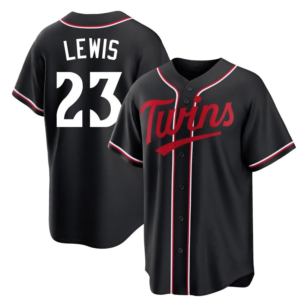 tocy M.Twins #23 Royce Lewis Player Black Fashion Out Home Limited Stitched Jerseys