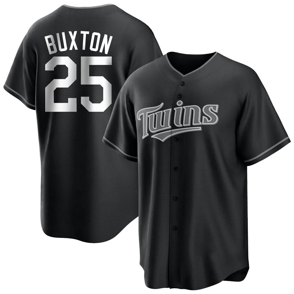 tocy M.Twins #25 Byron Buxton Player Black Home Game Stitched Jerseys