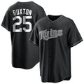 tocy M.Twins #25 Byron Buxton Player Black Home Game Stitched Jerseys