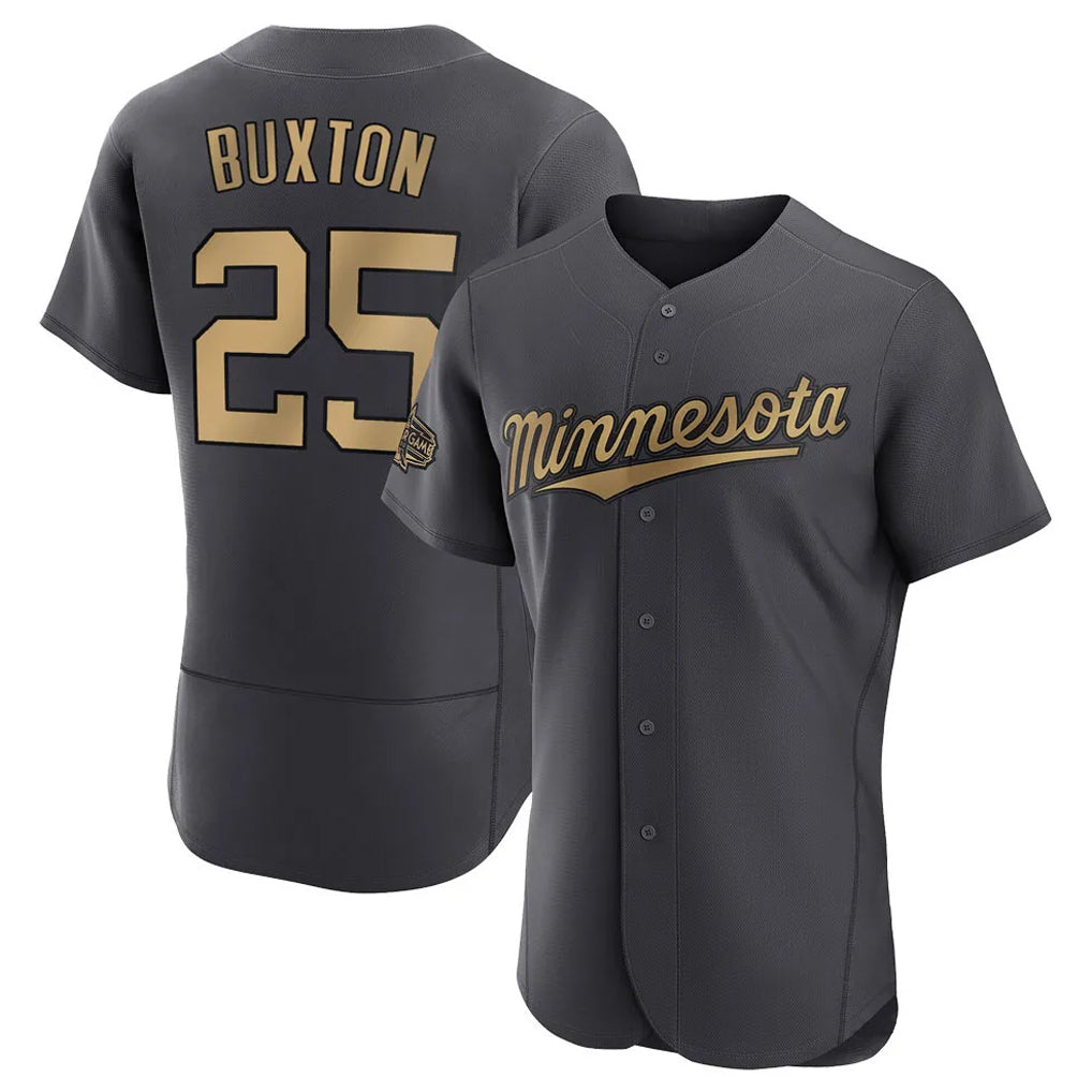 tocy M.Twins #25 Byron Buxton Player Charcoal All-Star Limited Elite Home Stitched Jerseys