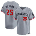 tocy M.Twins #25 Byron Buxton Player Gray Home Limited Stitched Jerseys