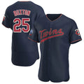 tocy M.Twins #25 Byron Buxton Player Navy 60th Home Limited Elite Stitched Jerseys