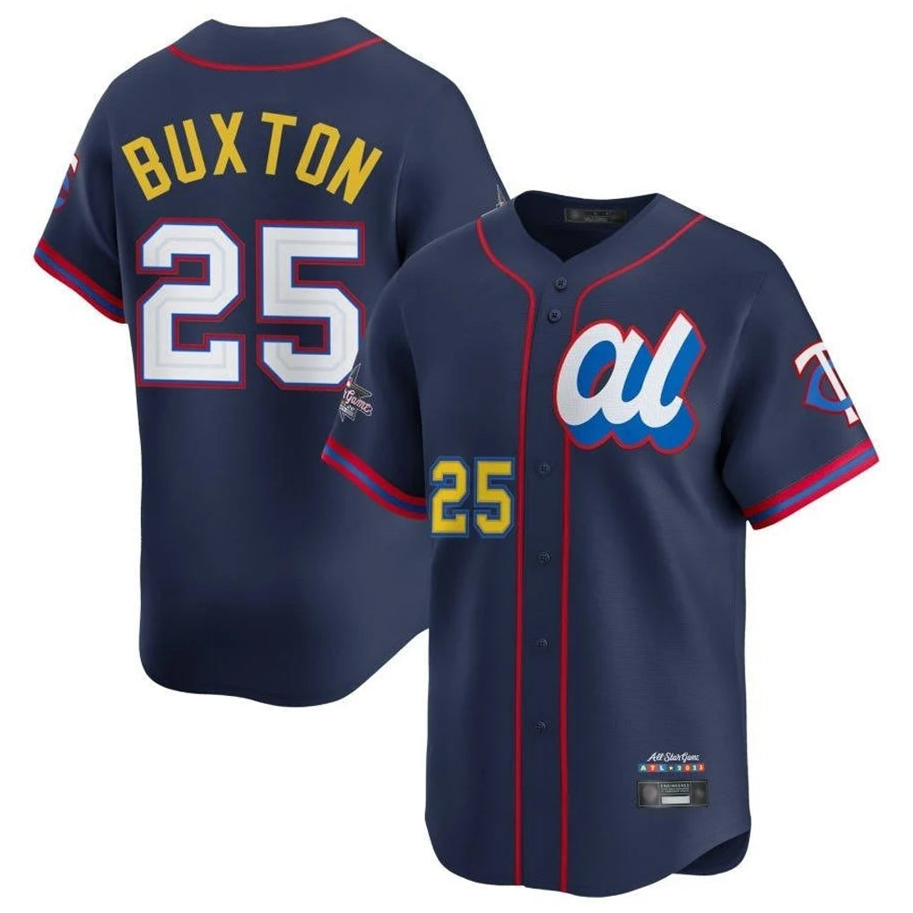 tocy M.Twins #25 Byron Buxton Player Navy All-star Game Limited Home Stitched Jerseys