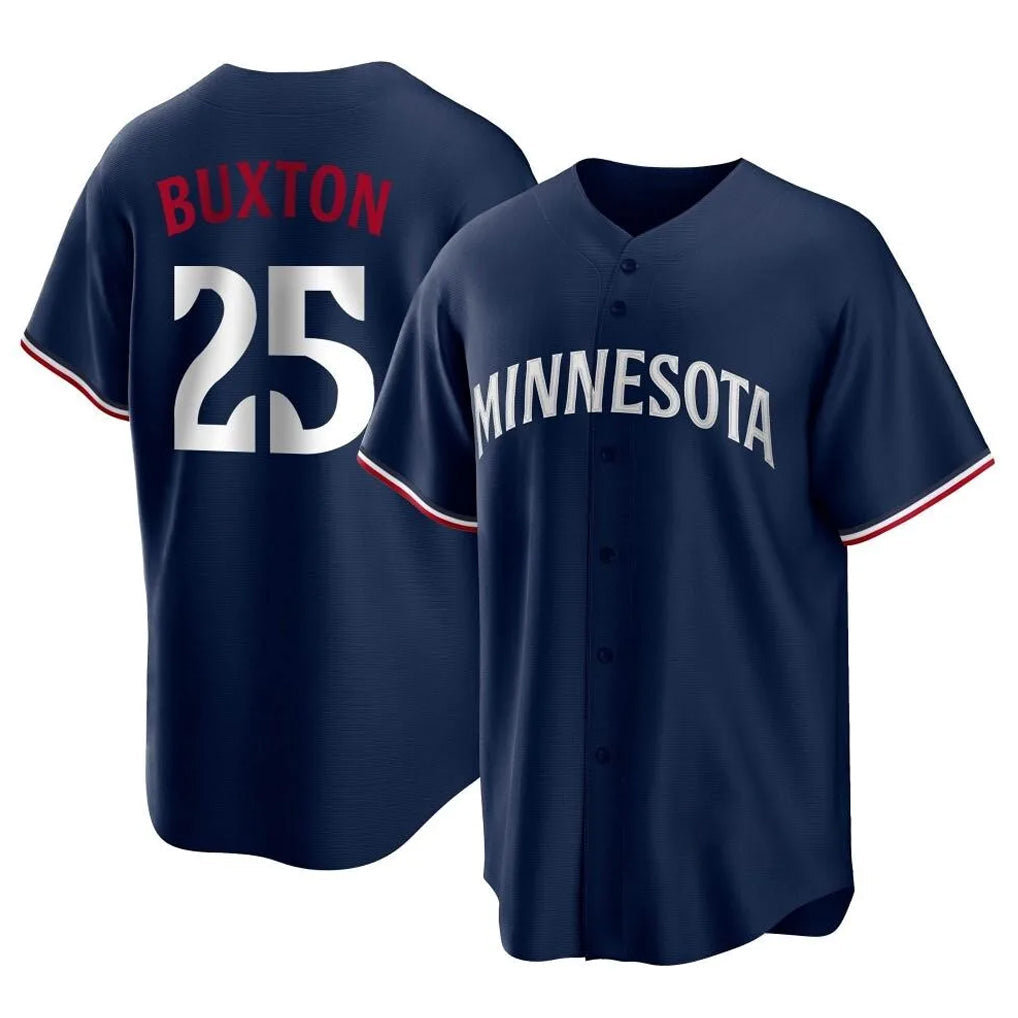 tocy M.Twins #25 Byron Buxton Player Navy Replica Alternate Home Stitched Jerseys