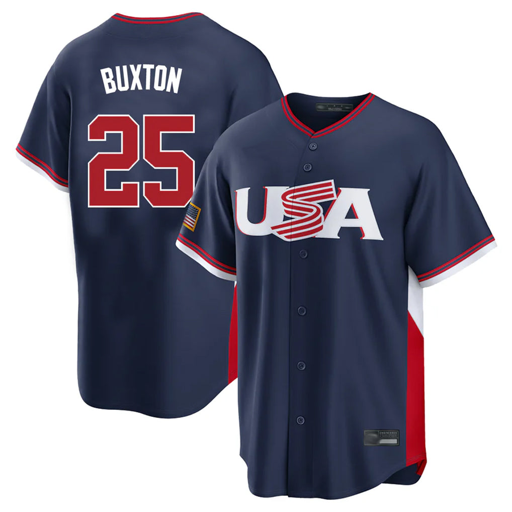 tocy M.Twins #25 Byron Buxton Player Navy USA 2026 World Classic Limited Home Stitched Jerseys