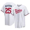 tocy M.Twins #25 Byron Buxton Player White Home Game Stitched Jerseys
