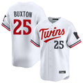 tocy M.Twins #25 Byron Buxton Player White Home Limited Stitched Jerseys