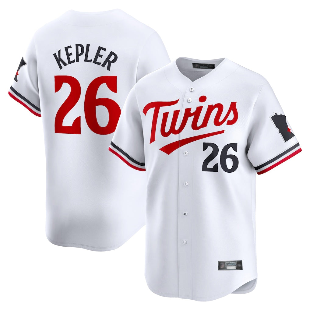 tocy M.Twins #26 Max Kepler Player White Home Limited Stitched Jerseys