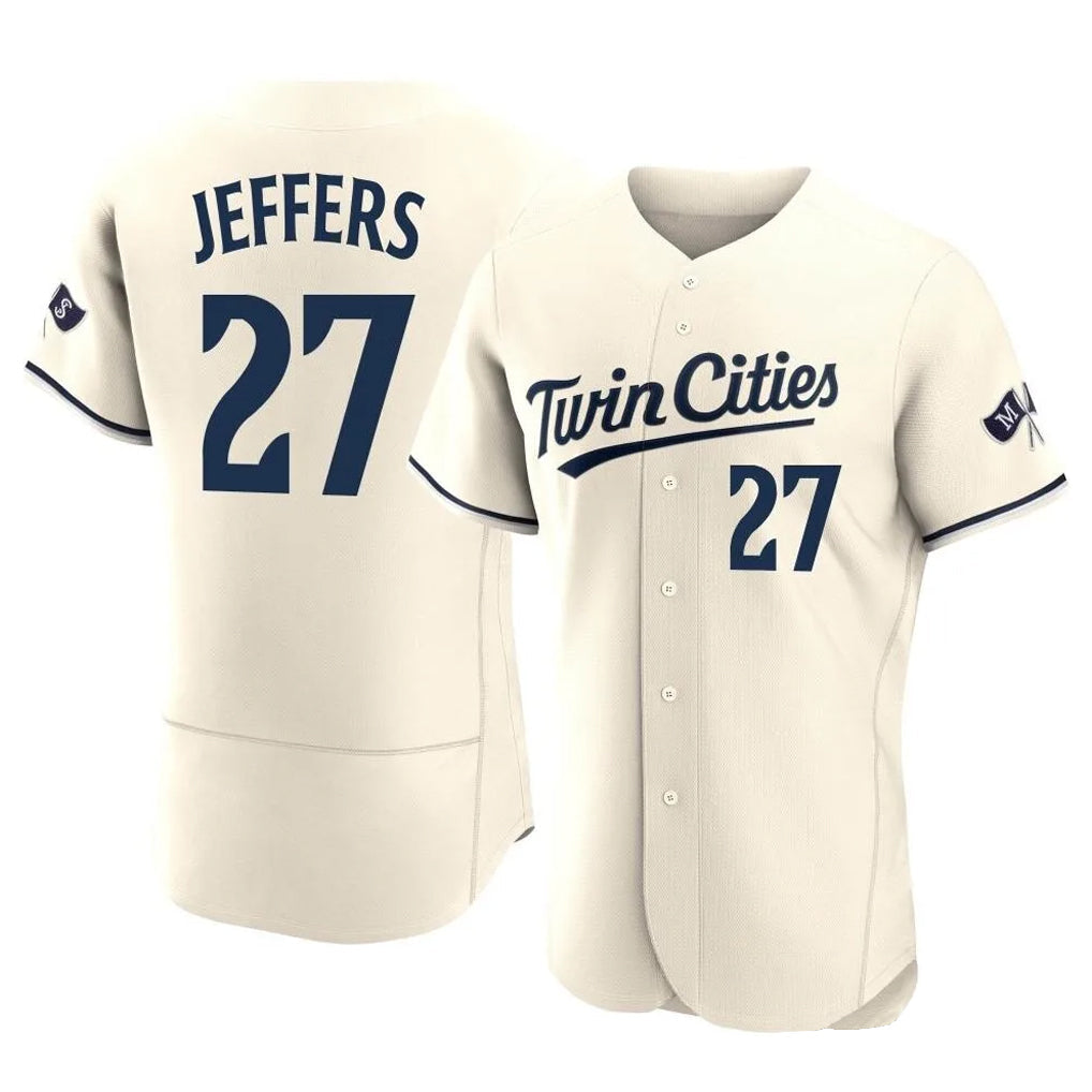 tocy M.Twins #27 Ryan Jeffers Player Cream Home Limited Elite Stitched Jerseys