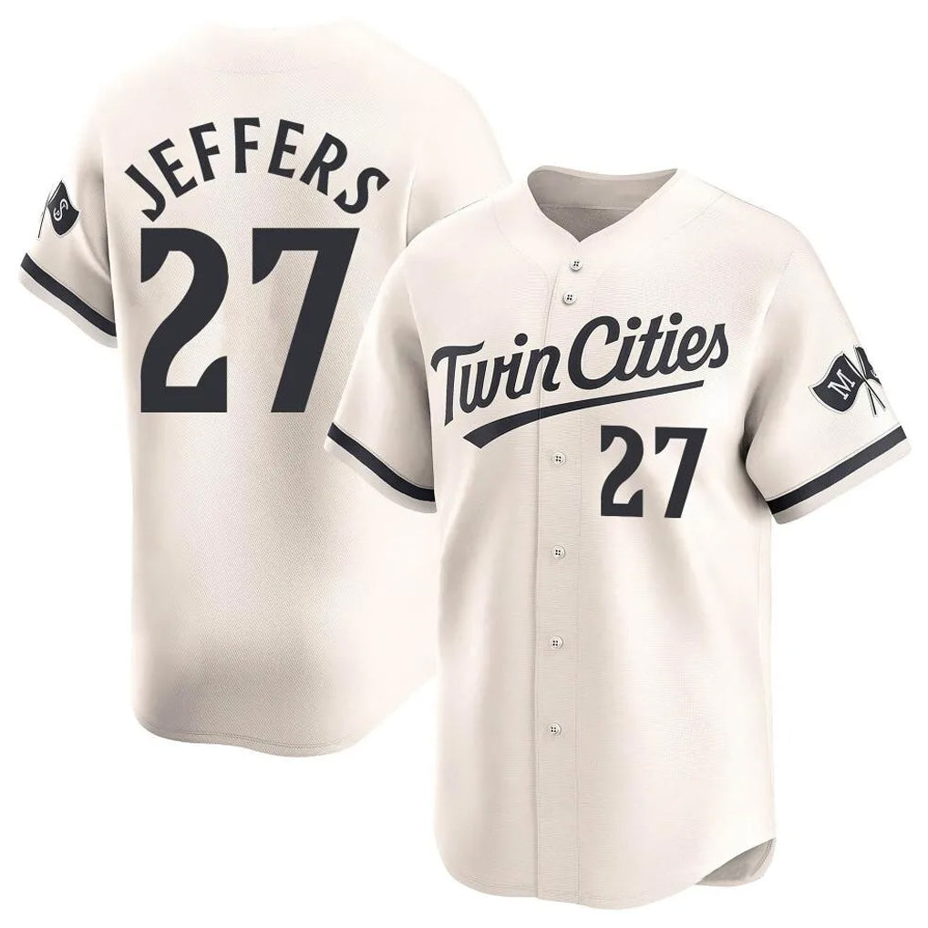 tocy M.Twins #27 Ryan Jeffers Player Cream Home Limited Stitched Jerseys