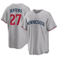 tocy M.Twins #27 Ryan Jeffers Player Gray Game Limited Home Stitched Jerseys