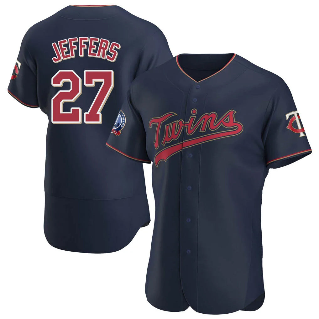 tocy M.Twins #27 Ryan Jeffers Player Navy 60th Home Limited Elite Stitched Jerseys