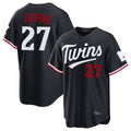 tocy M.Twins #27 Ryan Jeffers Player Navy Home Game Stitched Jerseys