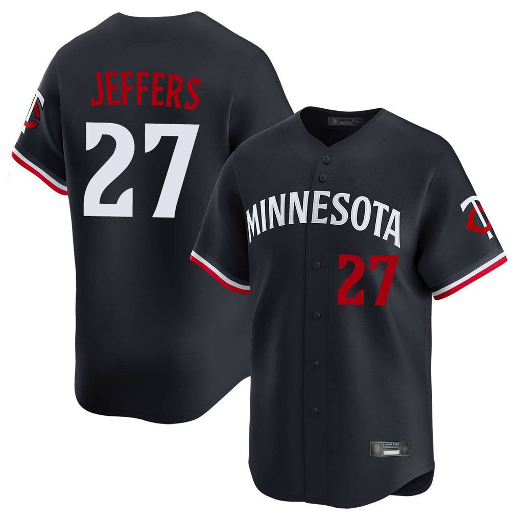 tocy M.Twins #27 Ryan Jeffers Player Navy Home Limited Stitched Jerseys