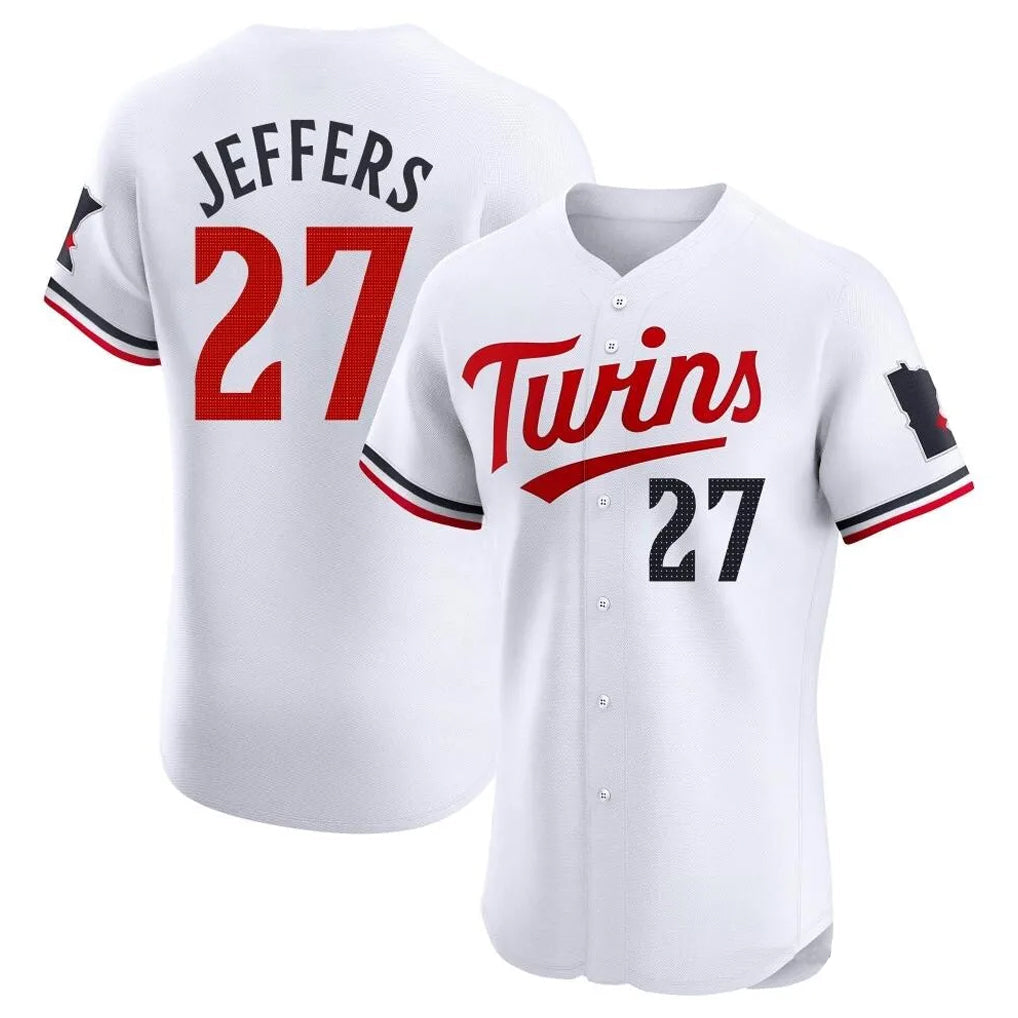 tocy M.Twins #27 Ryan Jeffers Player White Home Limited Elite Stitched Jerseys
