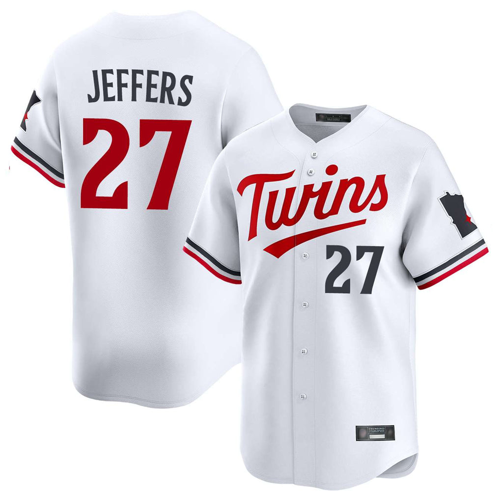 tocy M.Twins #27 Ryan Jeffers Player White Home Limited Stitched Jerseys
