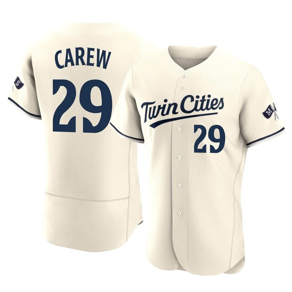 tocy M.Twins #29 Rod Carew Player Cream Home Limited Elite Stitched Jerseys