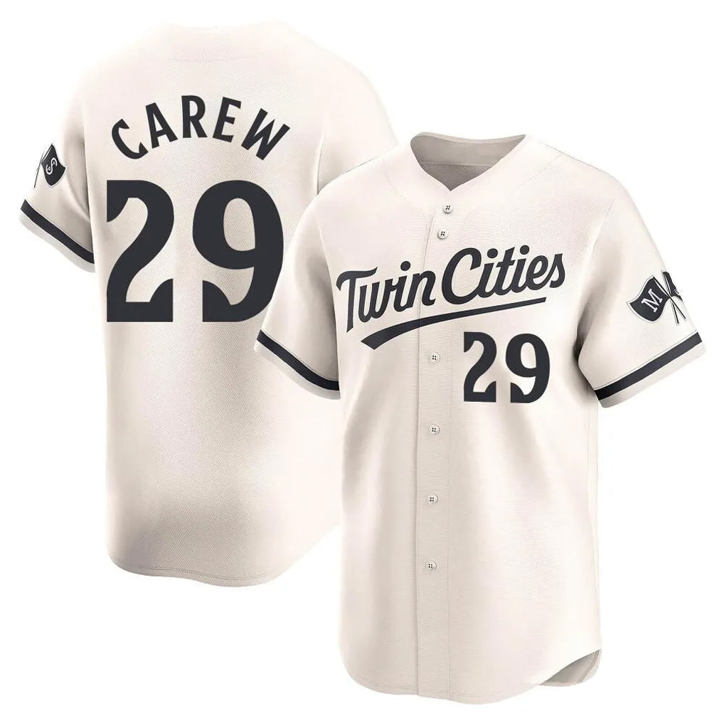 tocy M.Twins #29 Rod Carew Player Cream Home Limited Stitched Jerseys