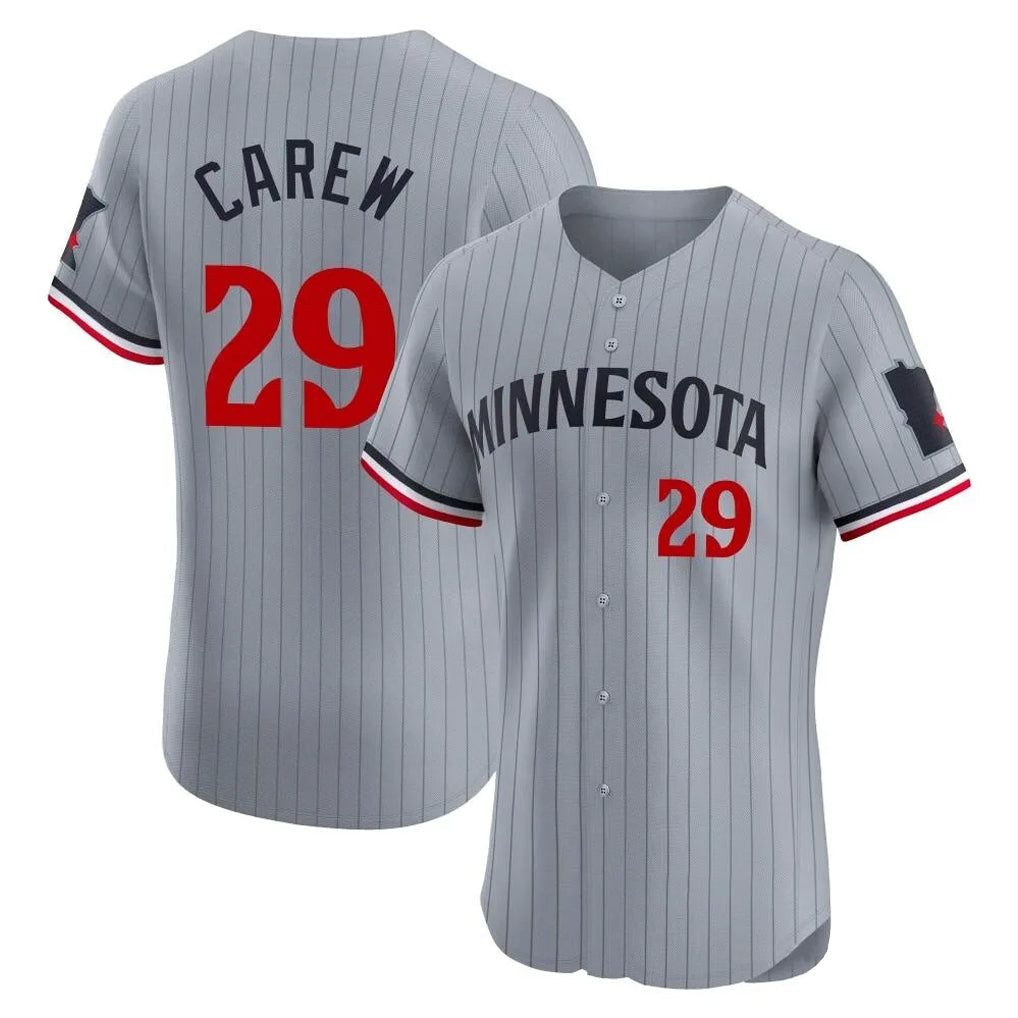 tocy M.Twins #29 Rod Carew Player Gray Home Limited Elite Stitched Jerseys