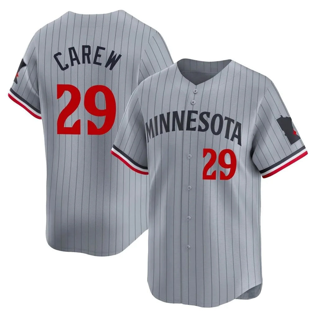 tocy M.Twins #29 Rod Carew Player Gray Home Limited Stitched Jerseys