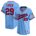 tocy M.Twins #29 Rod Carew Player Light Blue Throwback Cooperstown Collection Limited T-shirt Stitched Jerseys