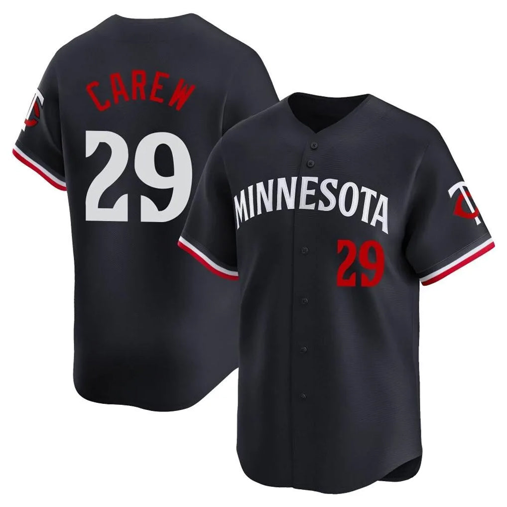 tocy M.Twins #29 Rod Carew Player Navy Home Limited Stitched Jerseys