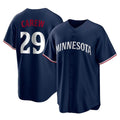 tocy M.Twins #29 Rod Carew Player Navy Replica Alternate Home Stitched Jerseys
