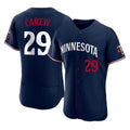 tocy M.Twins #29 Rod Carew Player Navy Replica Home Limited Elite Stitched Jerseys