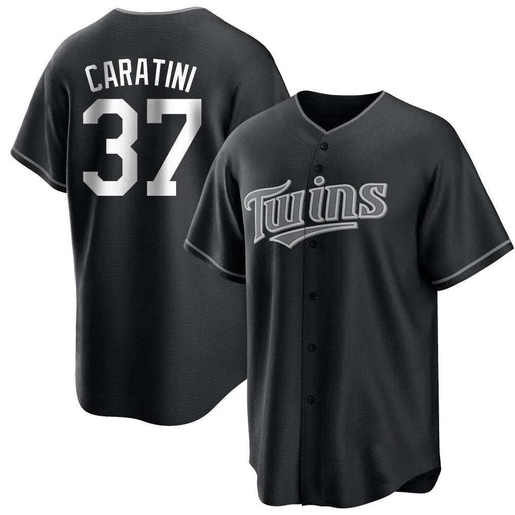 tocy M.Twins #37 Victor Caratini Player Black Home Game Stitched Jerseys