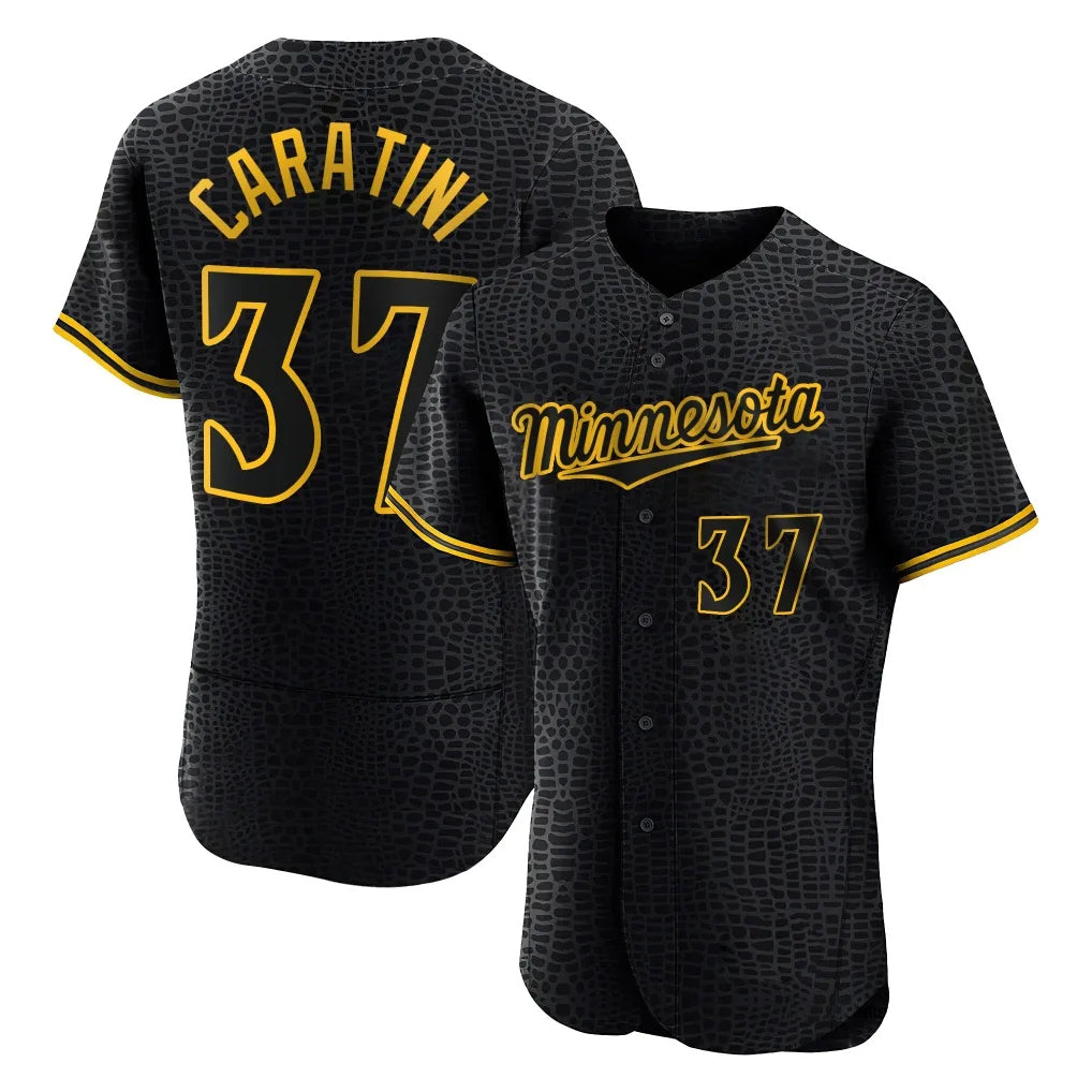 tocy M.Twins #37 Victor Caratini Player Black Snake Skin City Home Limited Elite Stitched Jerseys