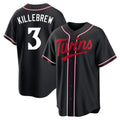 tocy M.Twins #3 Harmon Killebrew Player Black Fashion Out Home Limited Stitched Jerseys