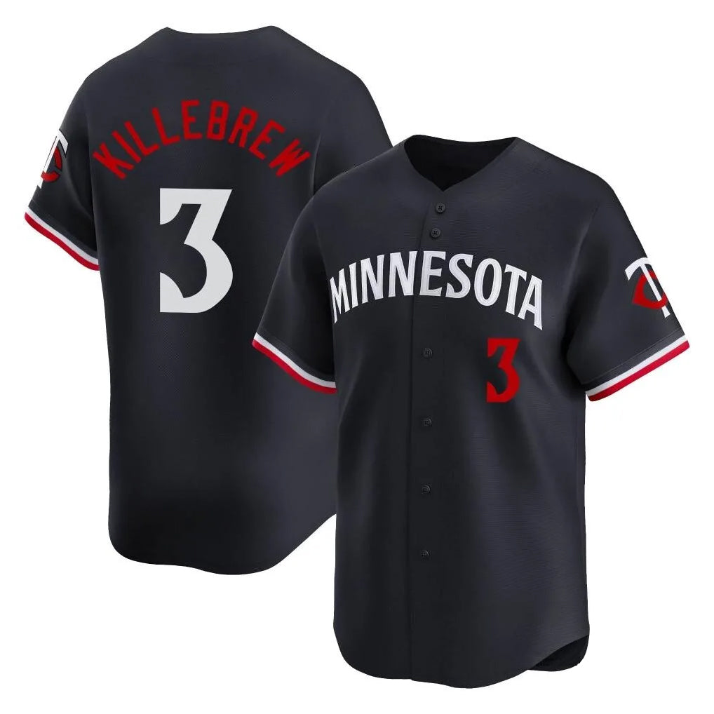 tocy M.Twins #3 Harmon Killebrew Player Navy Home Limited Stitched Jerseys