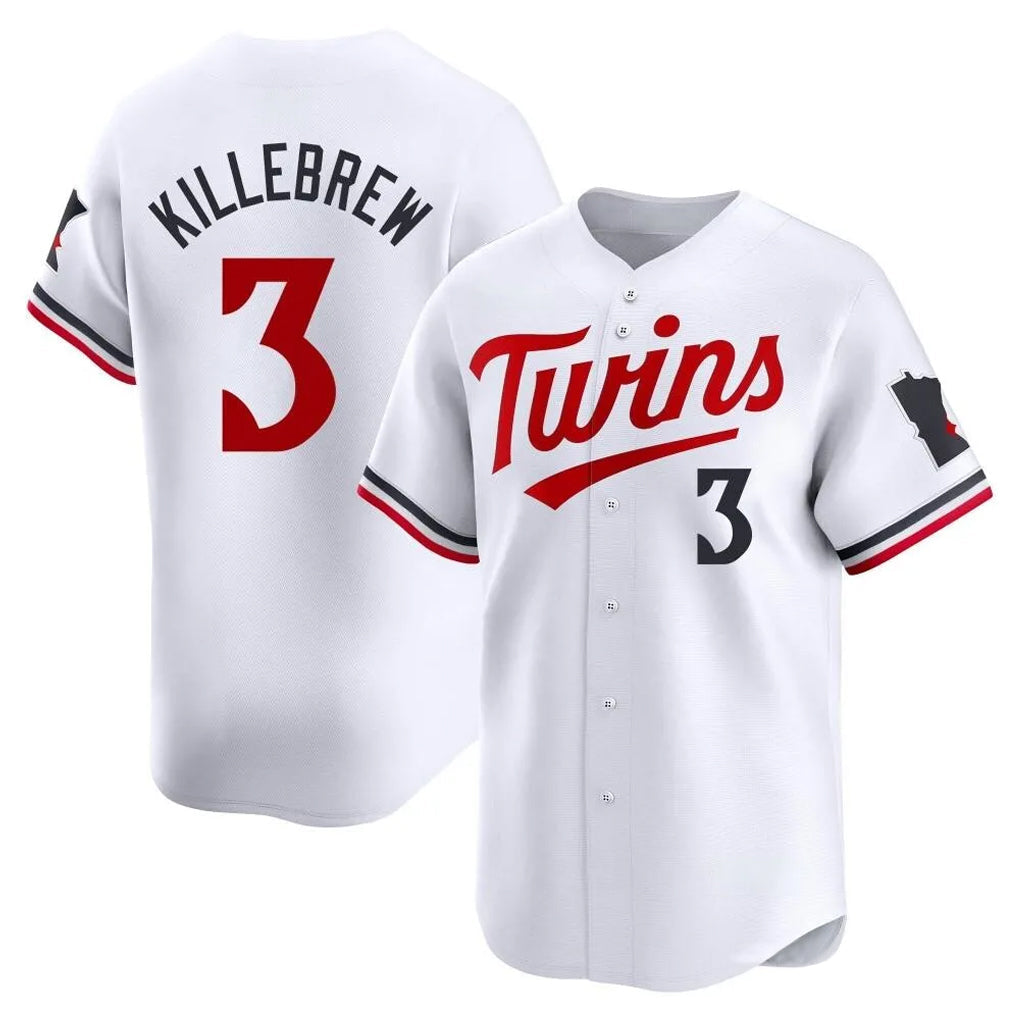 tocy M.Twins #3 Harmon Killebrew Player White Home Limited Stitched Jerseys