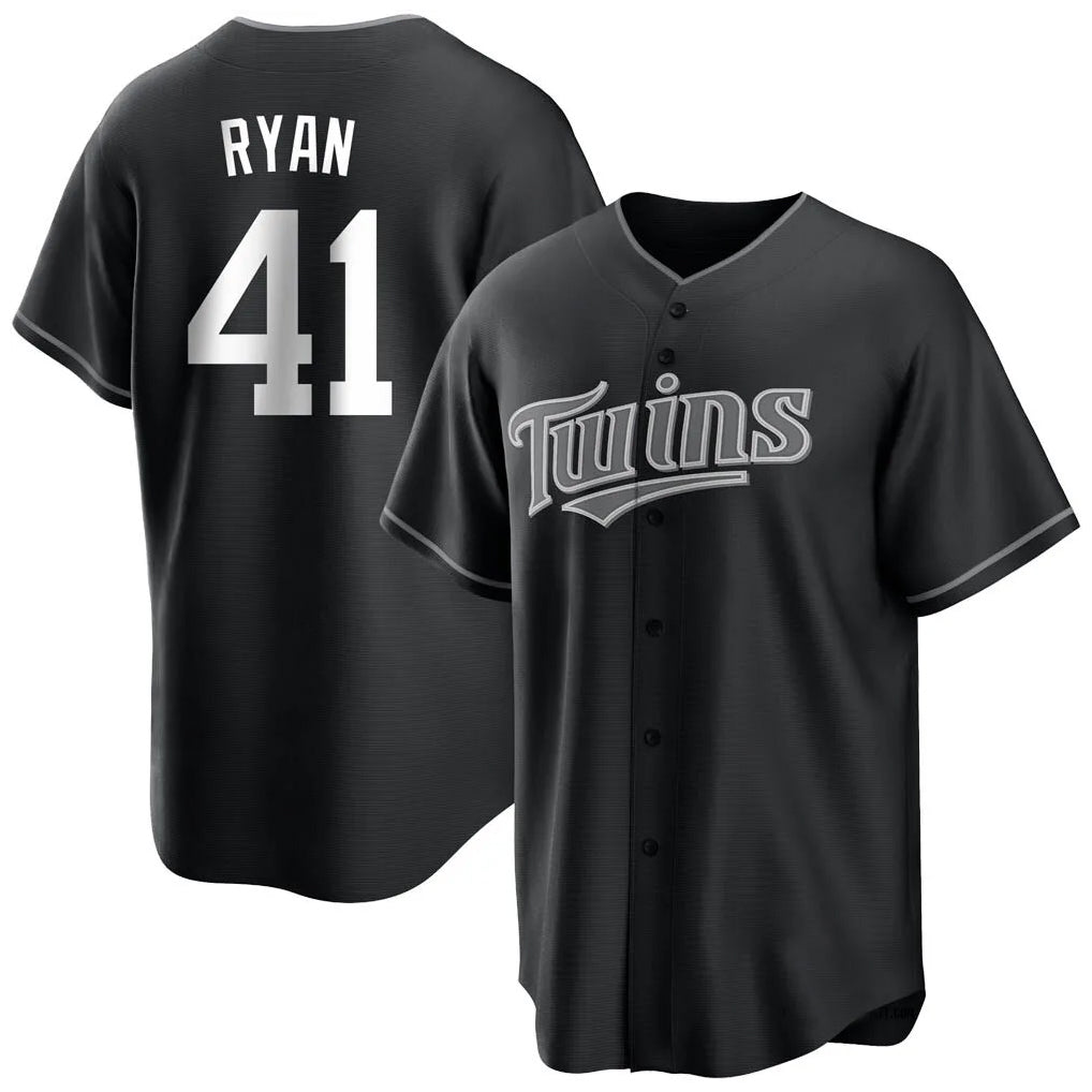 tocy M.Twins #41 Joe Ryan Player Black Home Game Stitched Jerseys