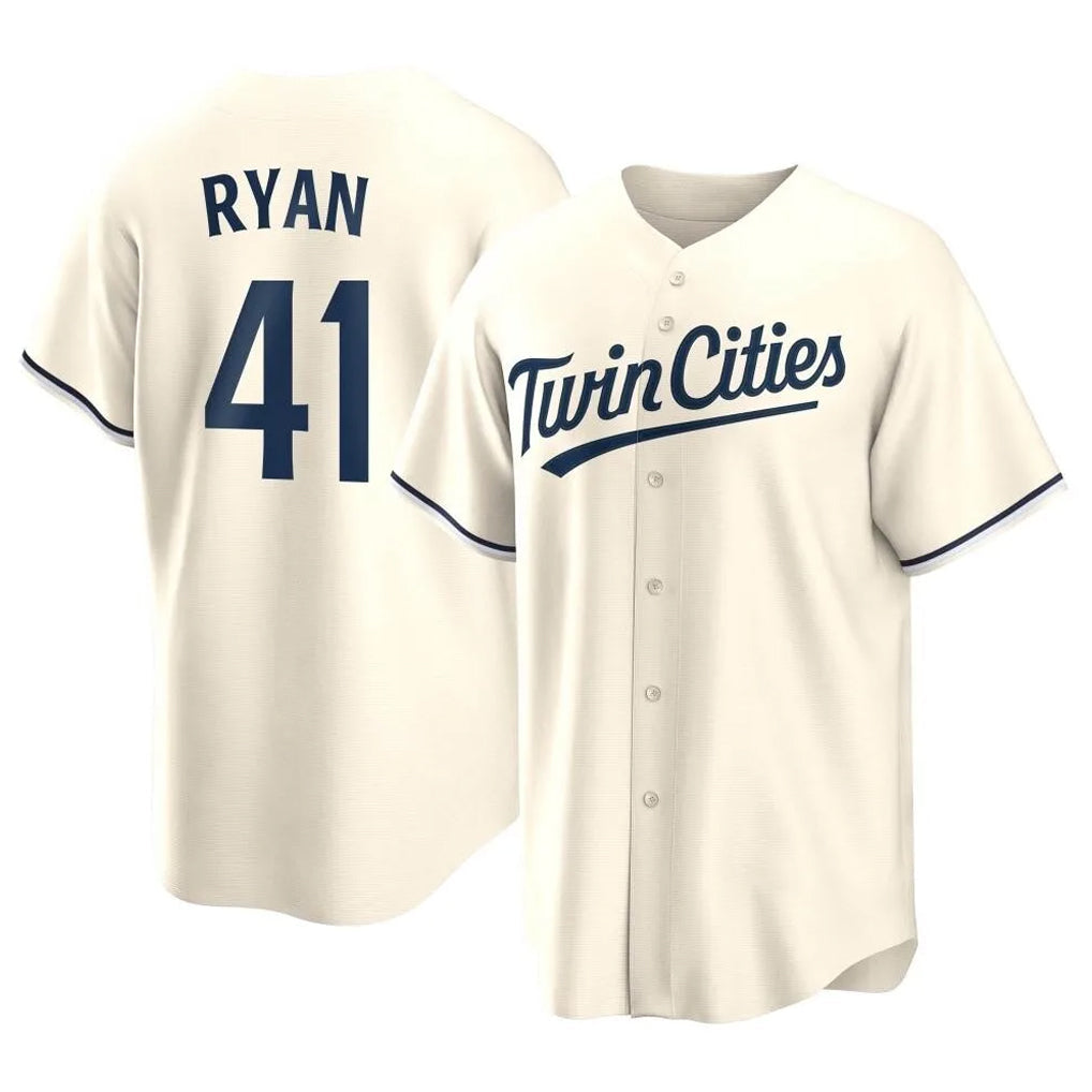 tocy M.Twins #41 Joe Ryan Player Cream Game Limited Home Stitched Jerseys