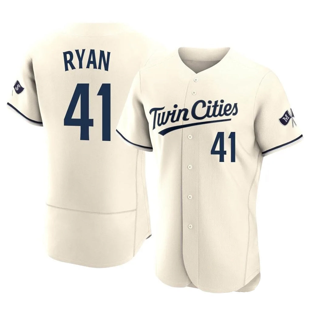 tocy M.Twins #41 Joe Ryan Player Cream Home Limited Elite Stitched Jerseys