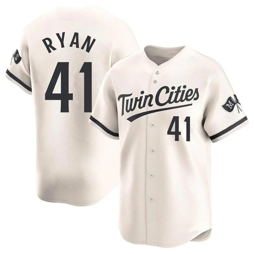 tocy M.Twins #41 Joe Ryan Player Cream Home Limited Stitched Jerseys