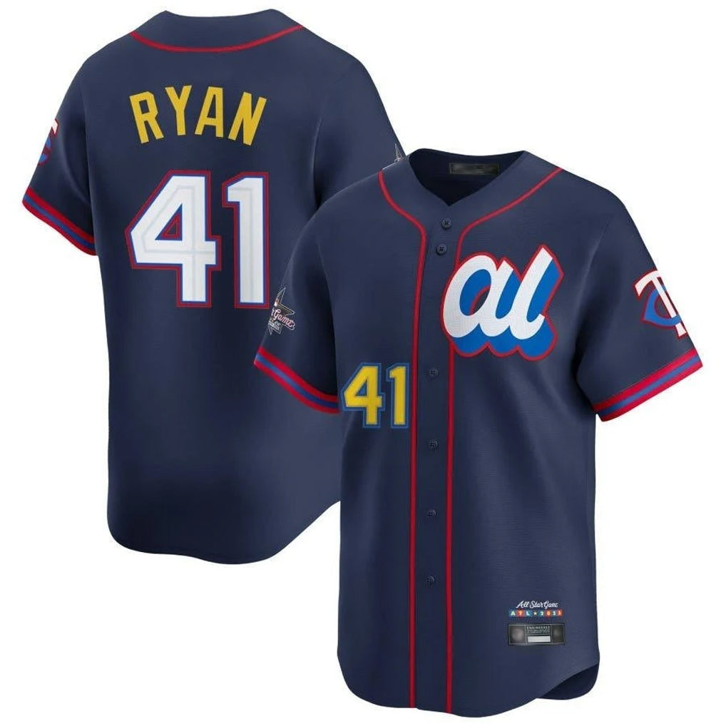 tocy M.Twins #41 Joe Ryan Player Navy All-star Game Limited Home Stitched Jerseys