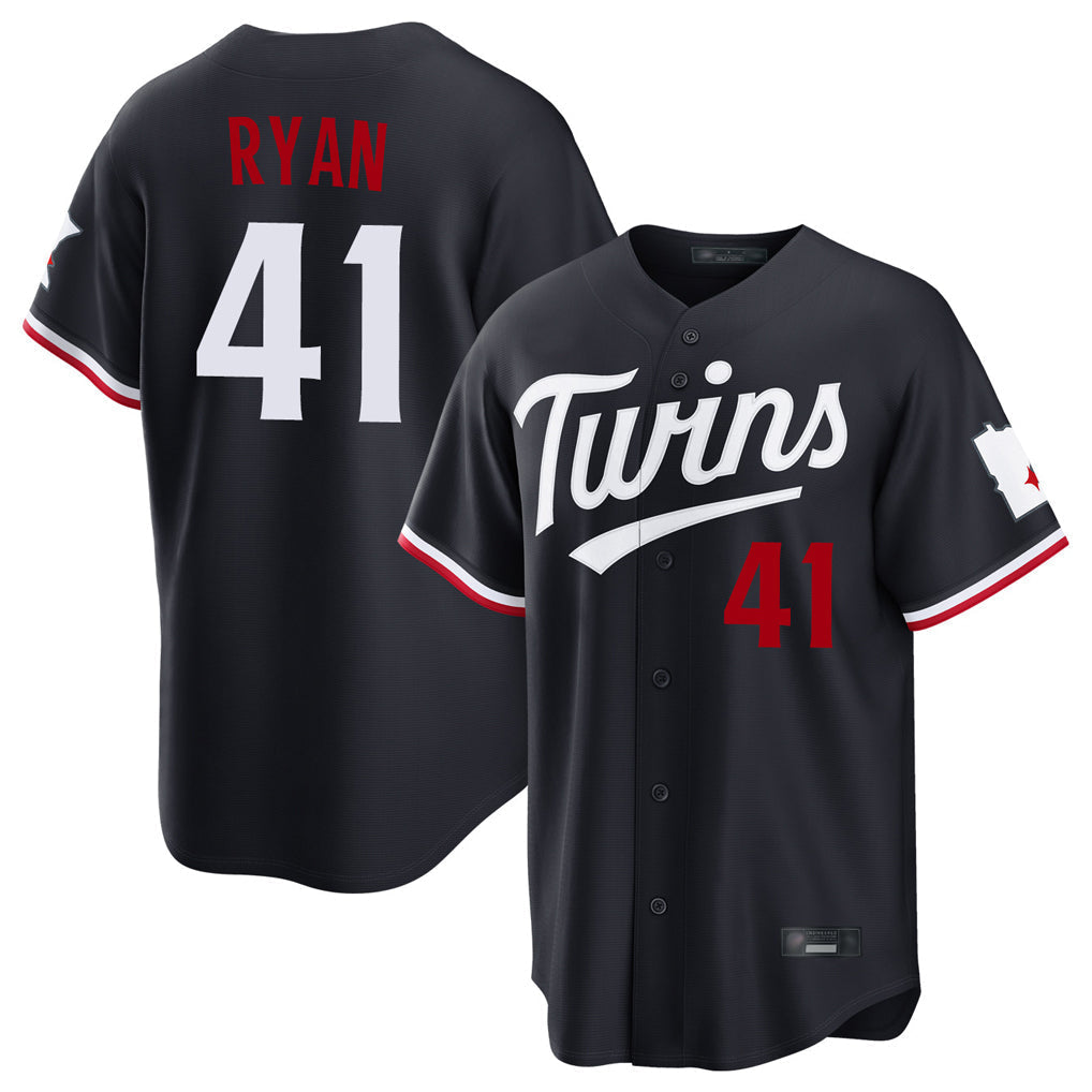tocy M.Twins #41 Joe Ryan Player Navy Home Game Stitched Jerseys