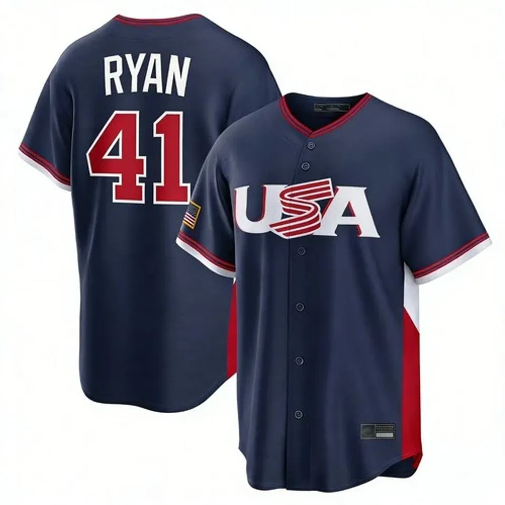 tocy M.Twins #41 Joe Ryan Player Navy USA 2026 World Classic Limited Home Stitched Jerseys