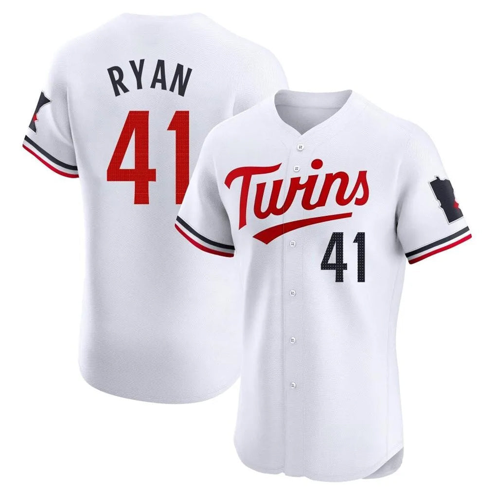 tocy M.Twins #41 Joe Ryan Player White Home Limited Elite Stitched Jerseys
