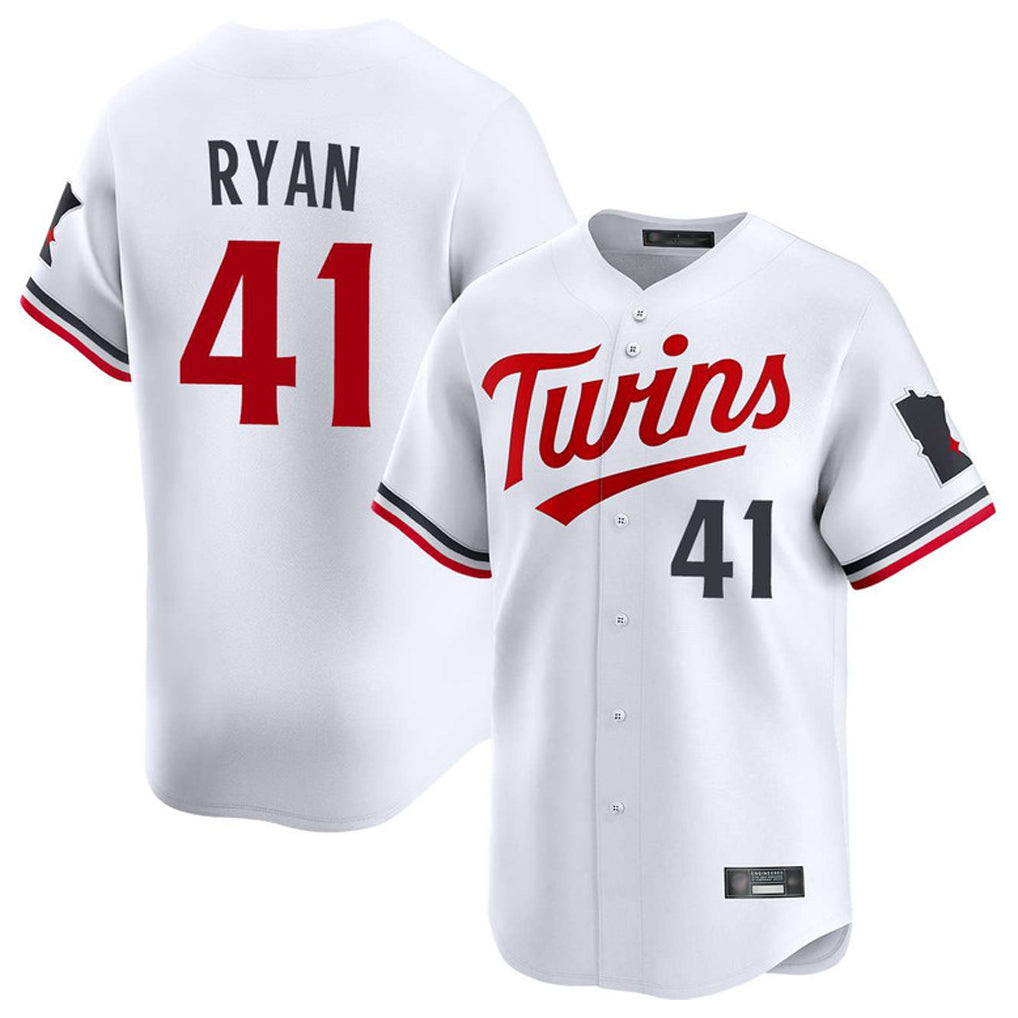 tocy M.Twins #41 Joe Ryan Player White Home Limited Stitched Jerseys