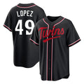 tocy M.Twins #49 Pablo Lopez Player Black Fashion Out Home Limited Stitched Jerseys